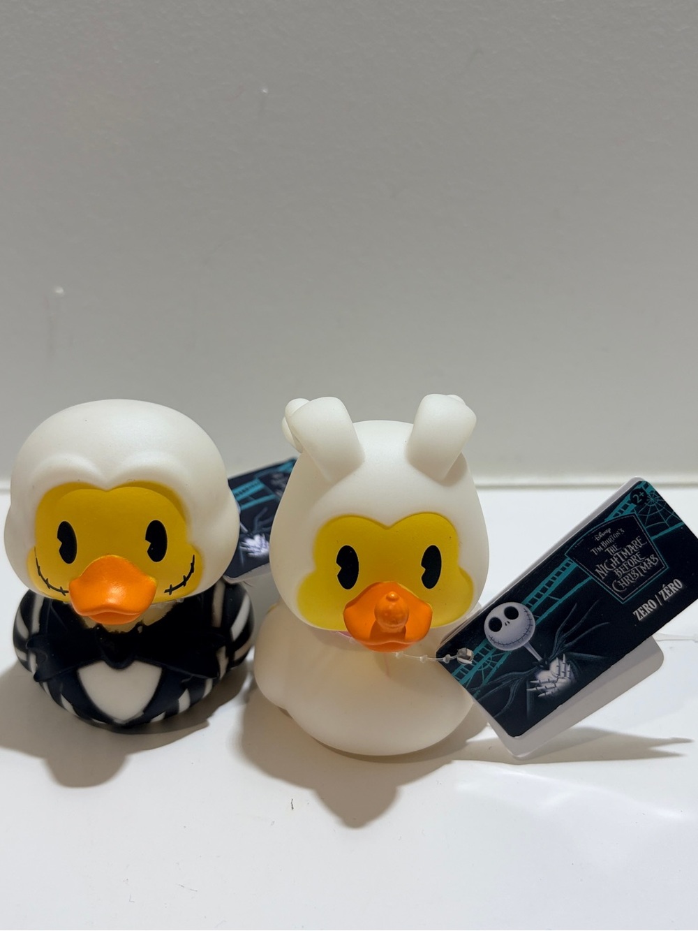 The Nightmare Before Christmas White and Black Duck Plush Figures - Set of 2